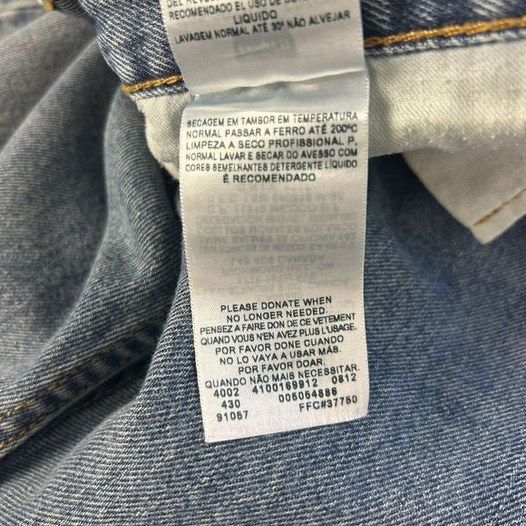 Levis 505 Regular Straight Men's 38x32 Medium Wash Denim Blue Jeans Zip - Picture 7 of 7